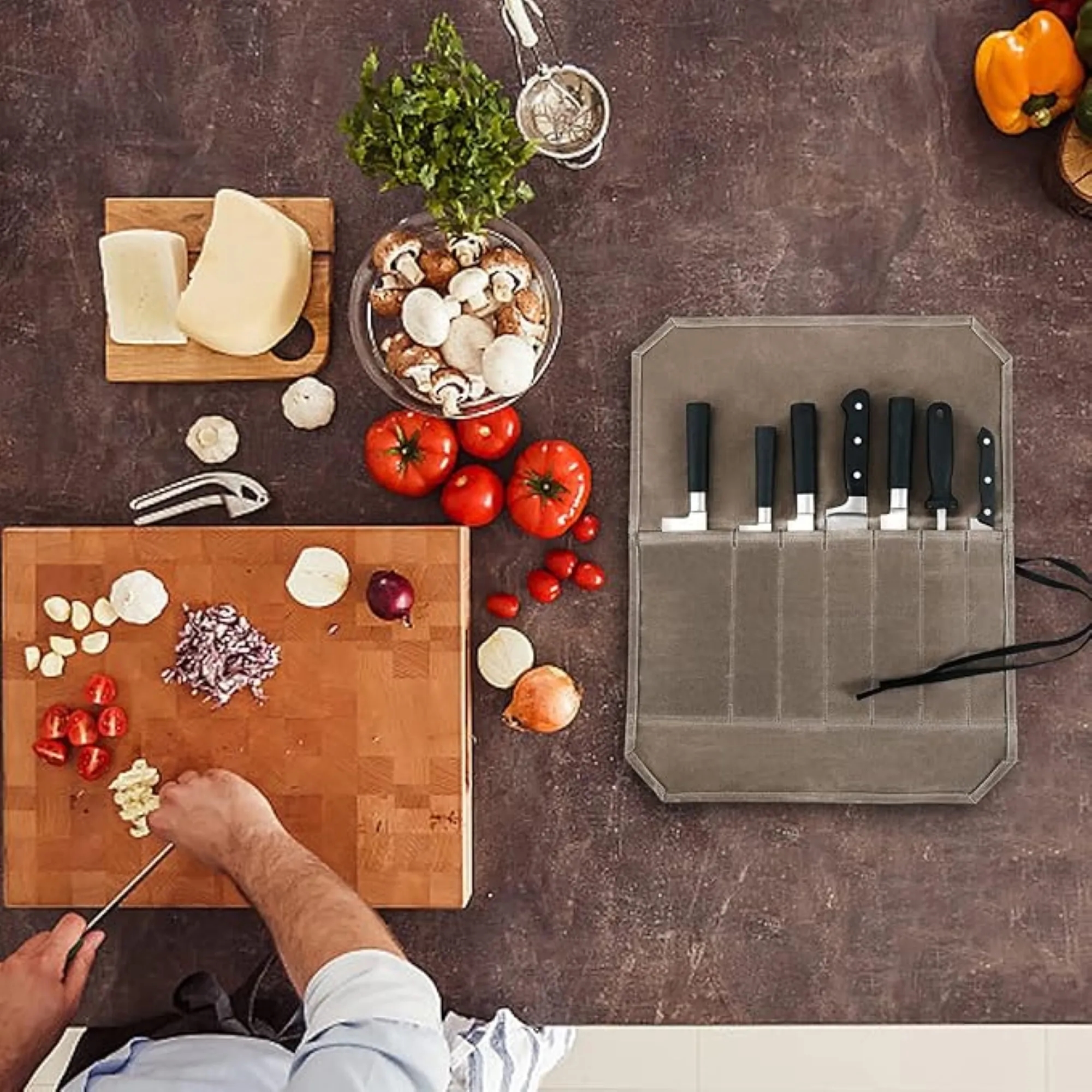 Portable Chef Knife Storage Roll Bag 4