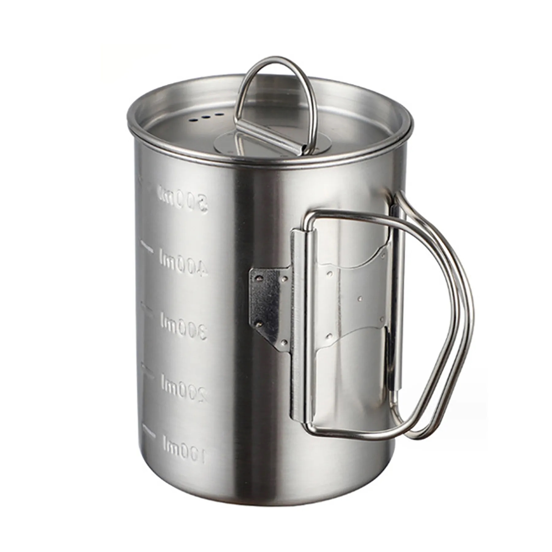 Stainless Steel Outdoor Camping Mug with Foldable Handle 4