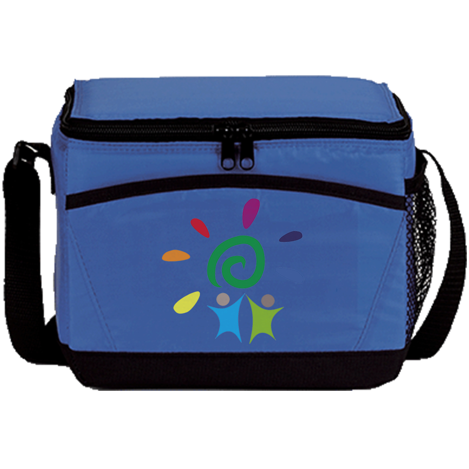Premium Insulated 6 Pack PEVA Lunch Cooler Bag w/ Front Pocket & Side Mesh (8.5" x 6.5" x 5.75") 4