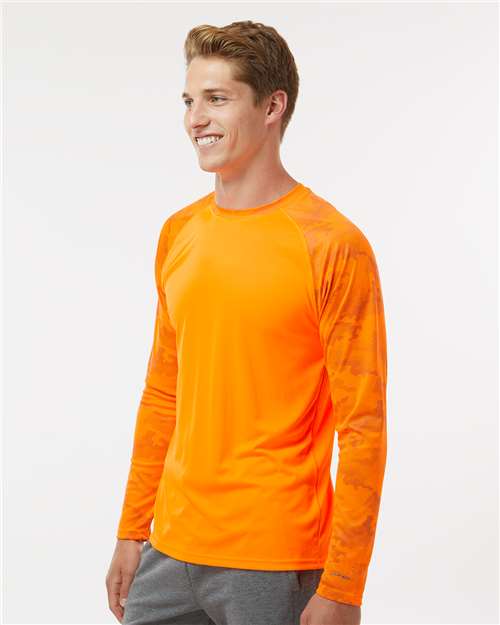 Unisex Cayman Performance Camo Colorblocked Long Sleeve T-Shirt - 216 29