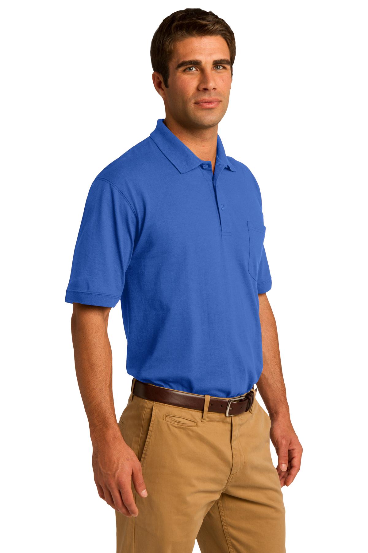 Port & Co Core Blend Jersey Knit Pocket Polo. KP55P 33