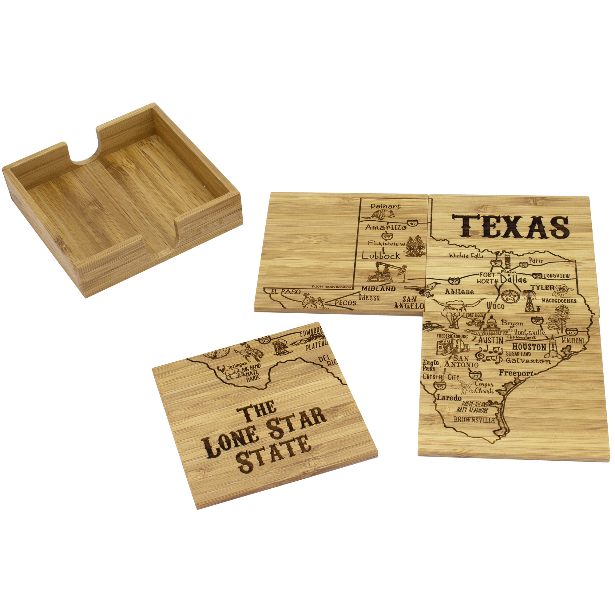 Texas Puzzle Coaster Set 7