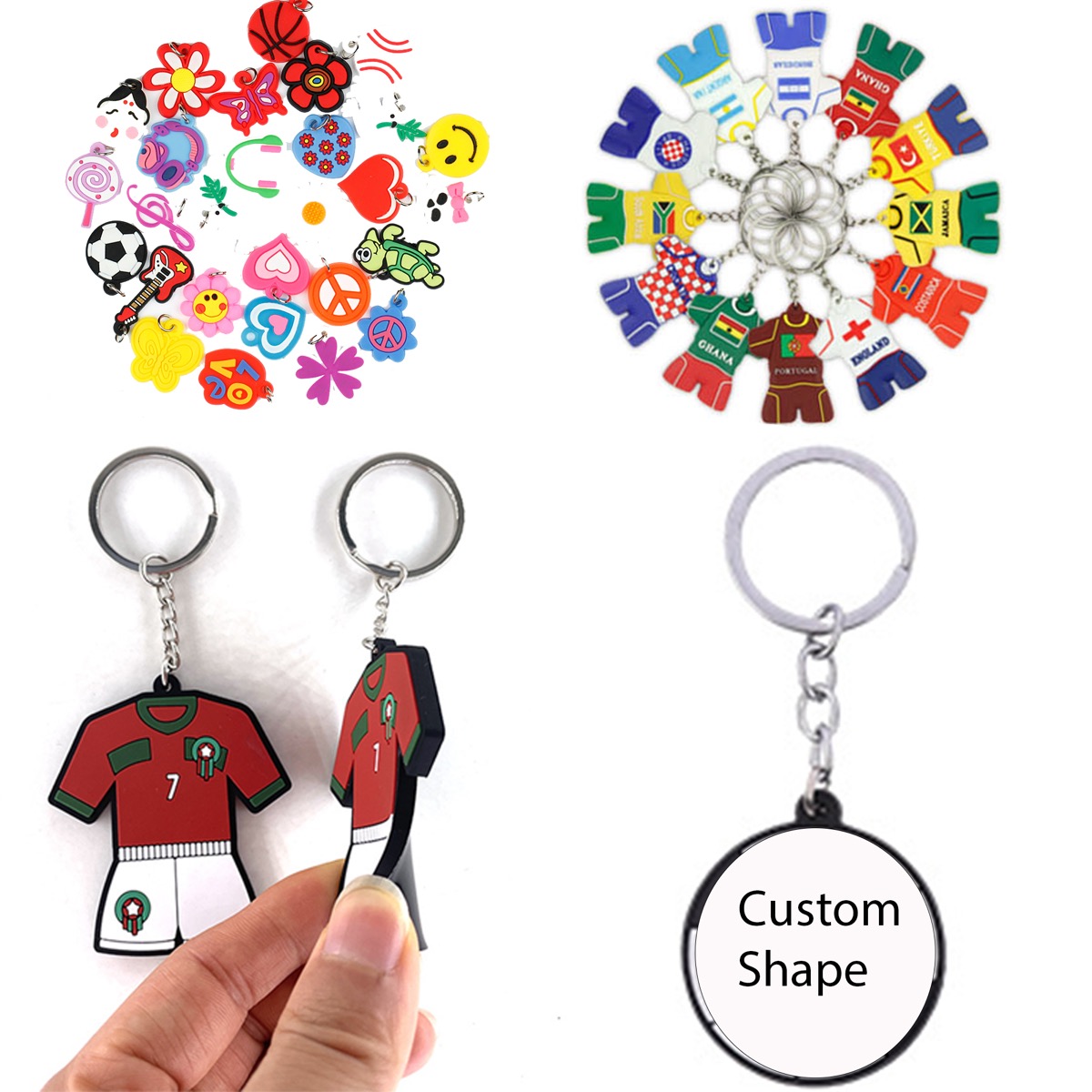 Customized Football Jersey Keychains Uniform Keyring 4