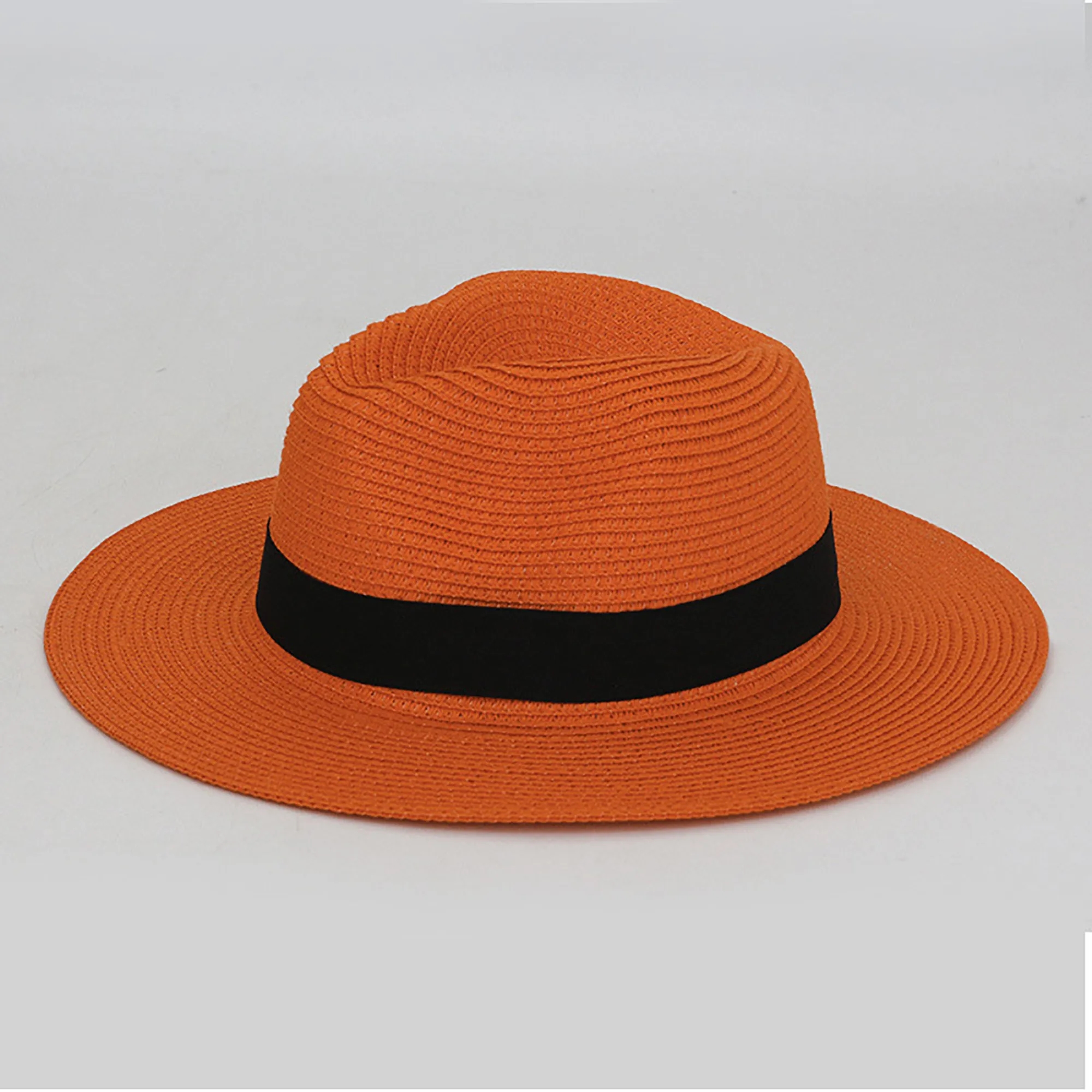 Handwoven Panama Straw Hat with Wide Brim Foldable 16