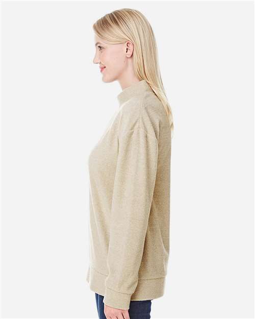 Women's Weekend Terry Mock Neck Pullover - 8428 4