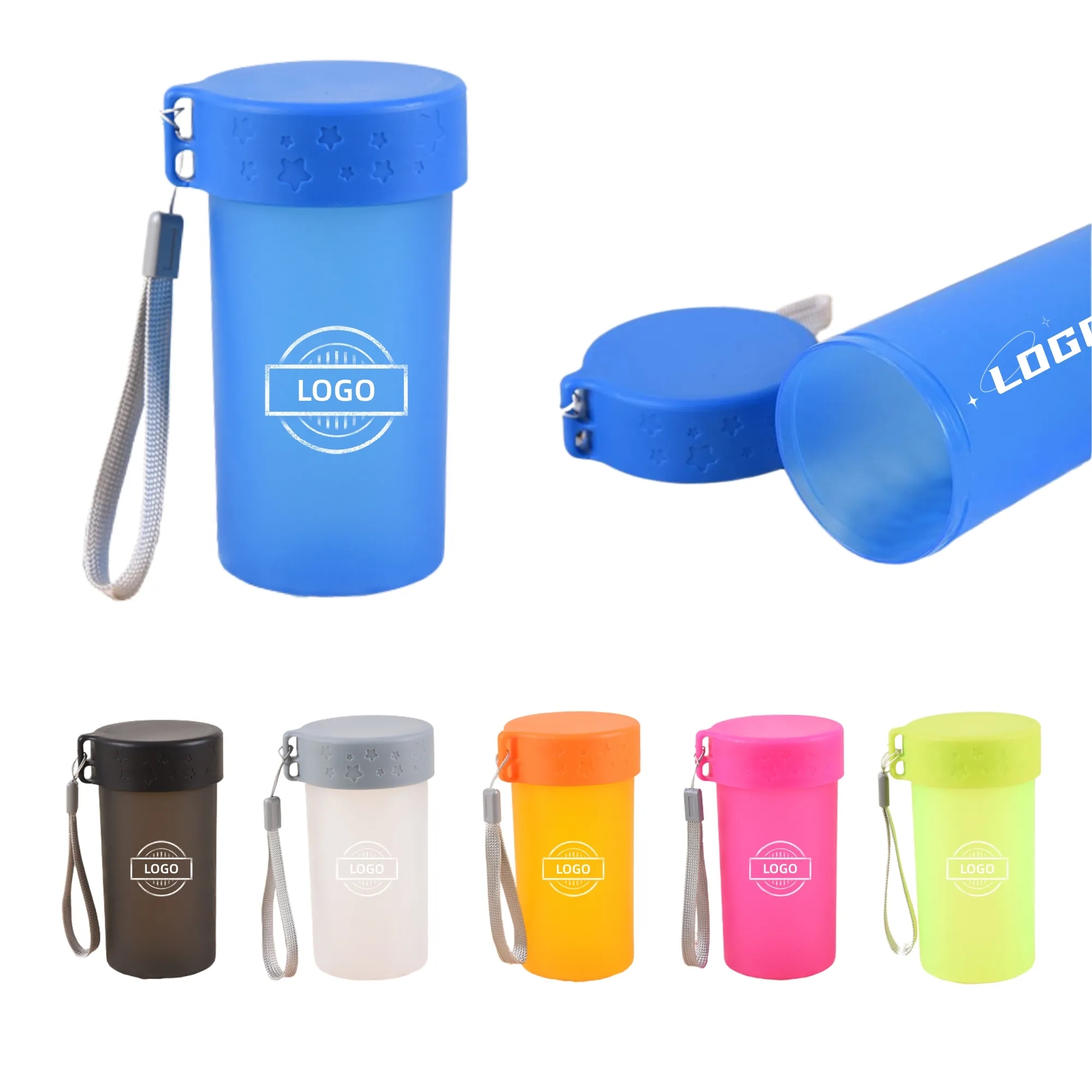 10Oz Reusable Plastic Cup With Lanyard