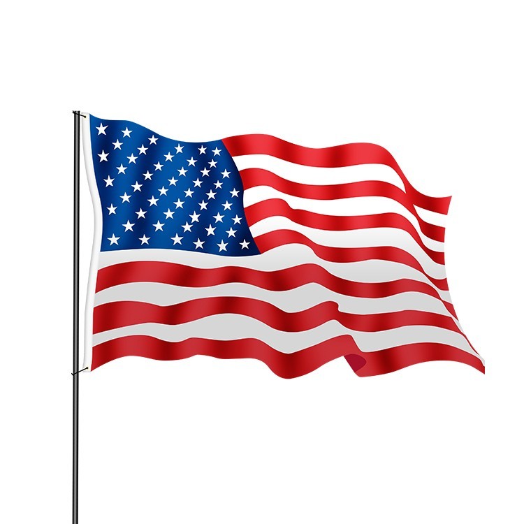National Flag, United States, Single-Sided - 96"W x 60"H 1