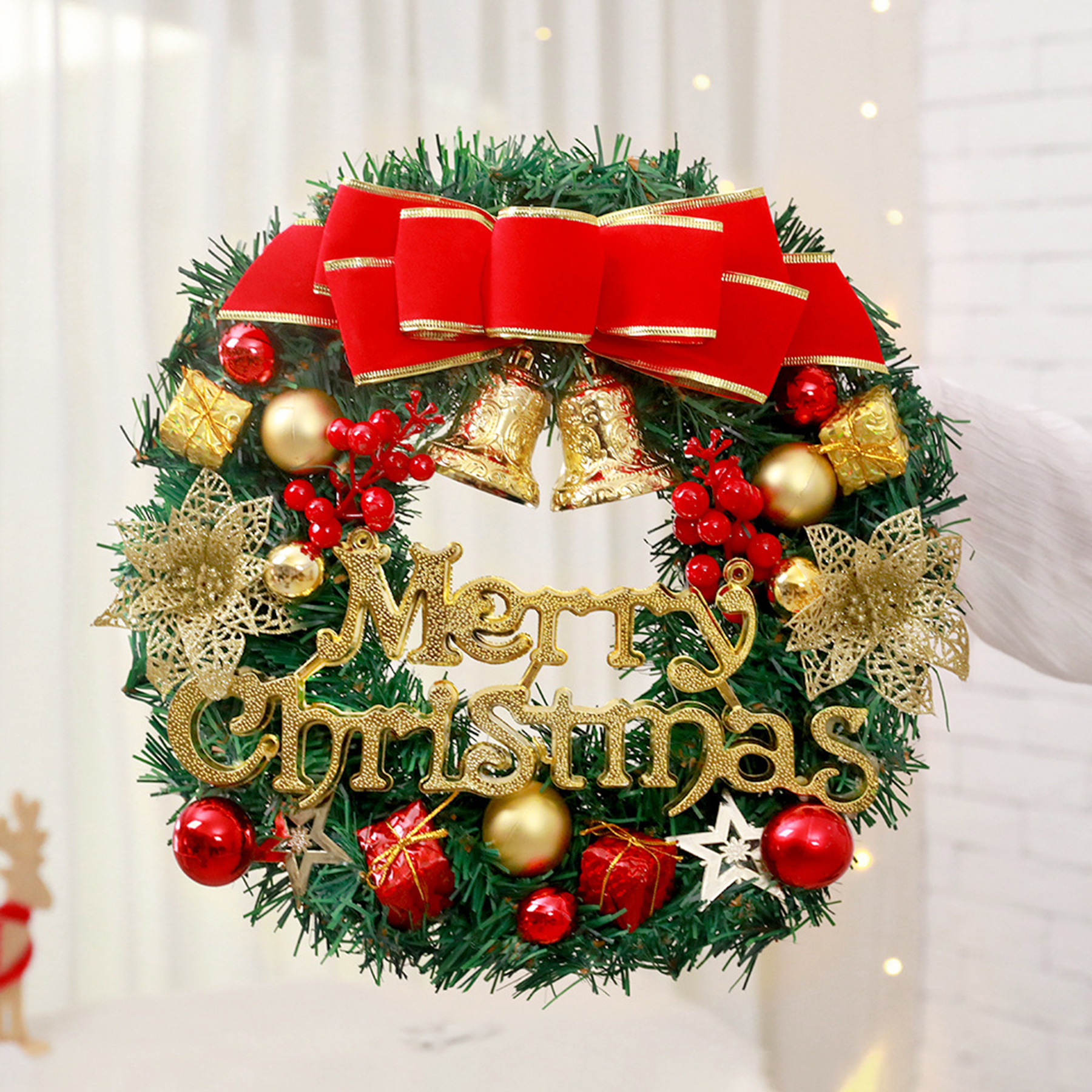 Christmas Holiday Ornaments Wreath 4
