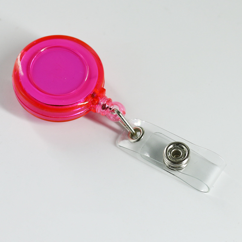 Transparent Retractable Round Badge Holder 4