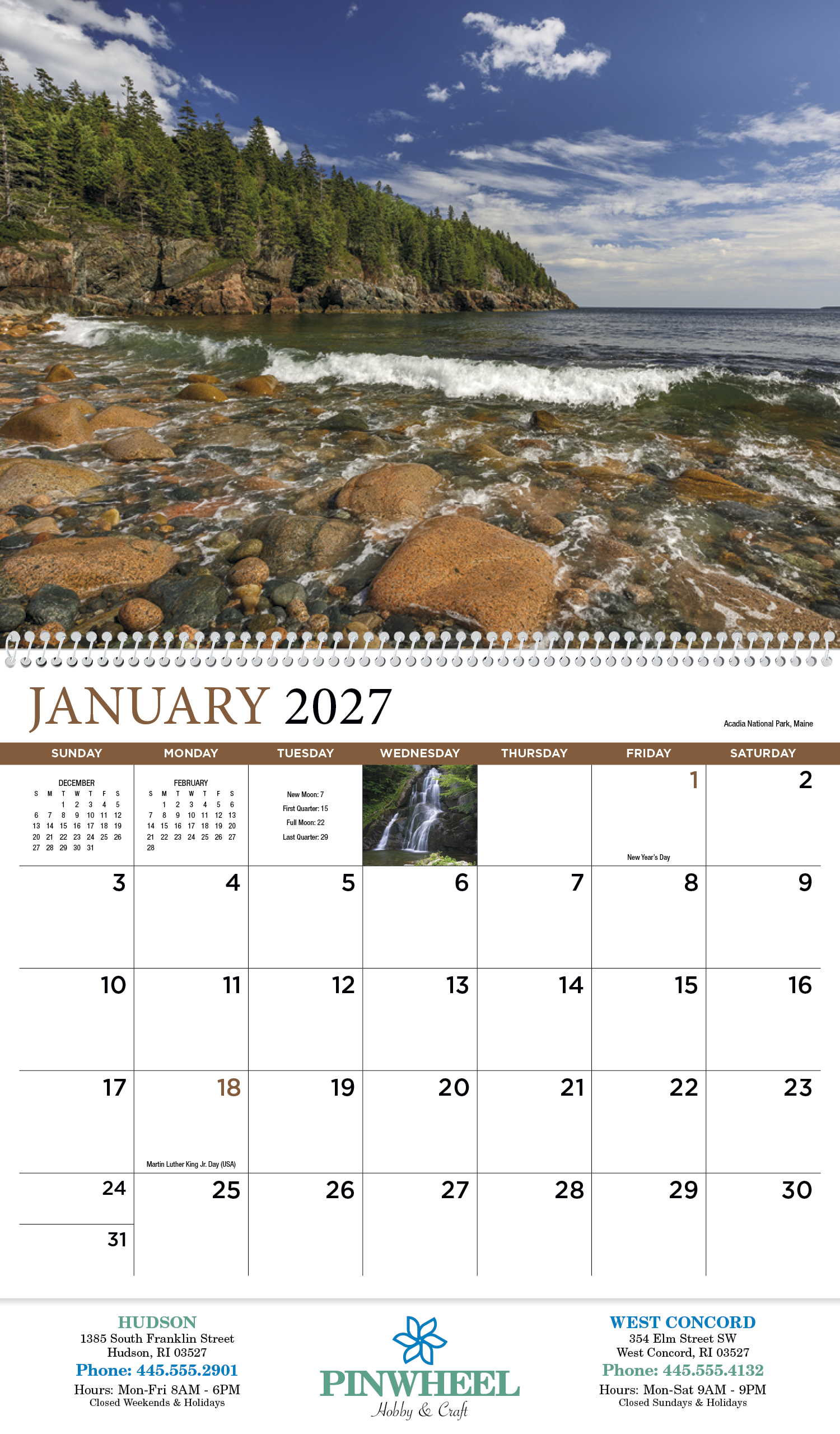 HotLine® Products New England Appointment Calendar - Spiral 60