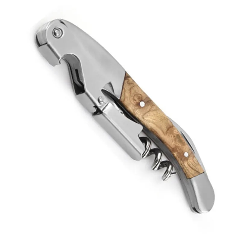 Advanced Stainless Steel Bottle Opener With Wooden Handle 7