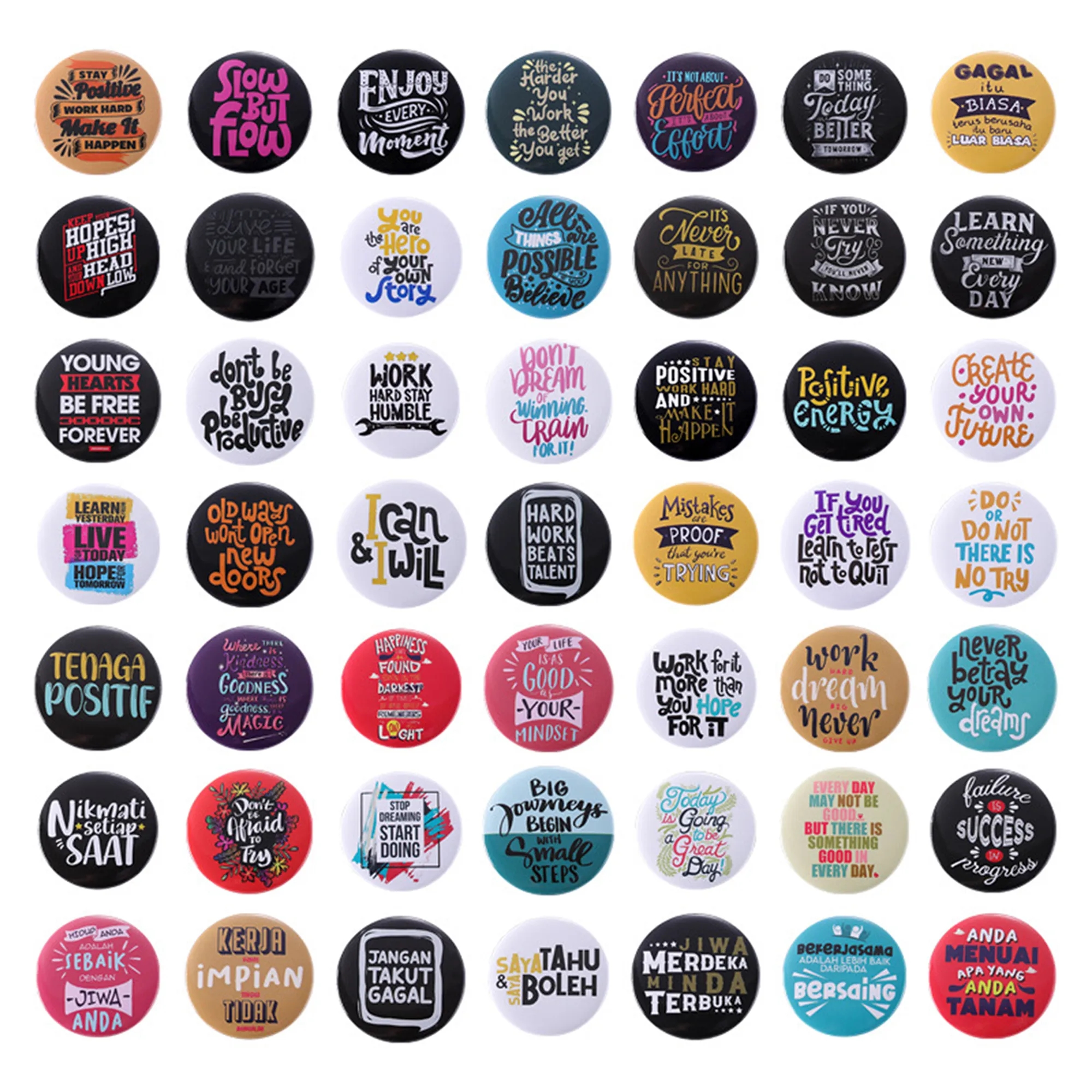 Customizable Round Cartoon Brooch 9