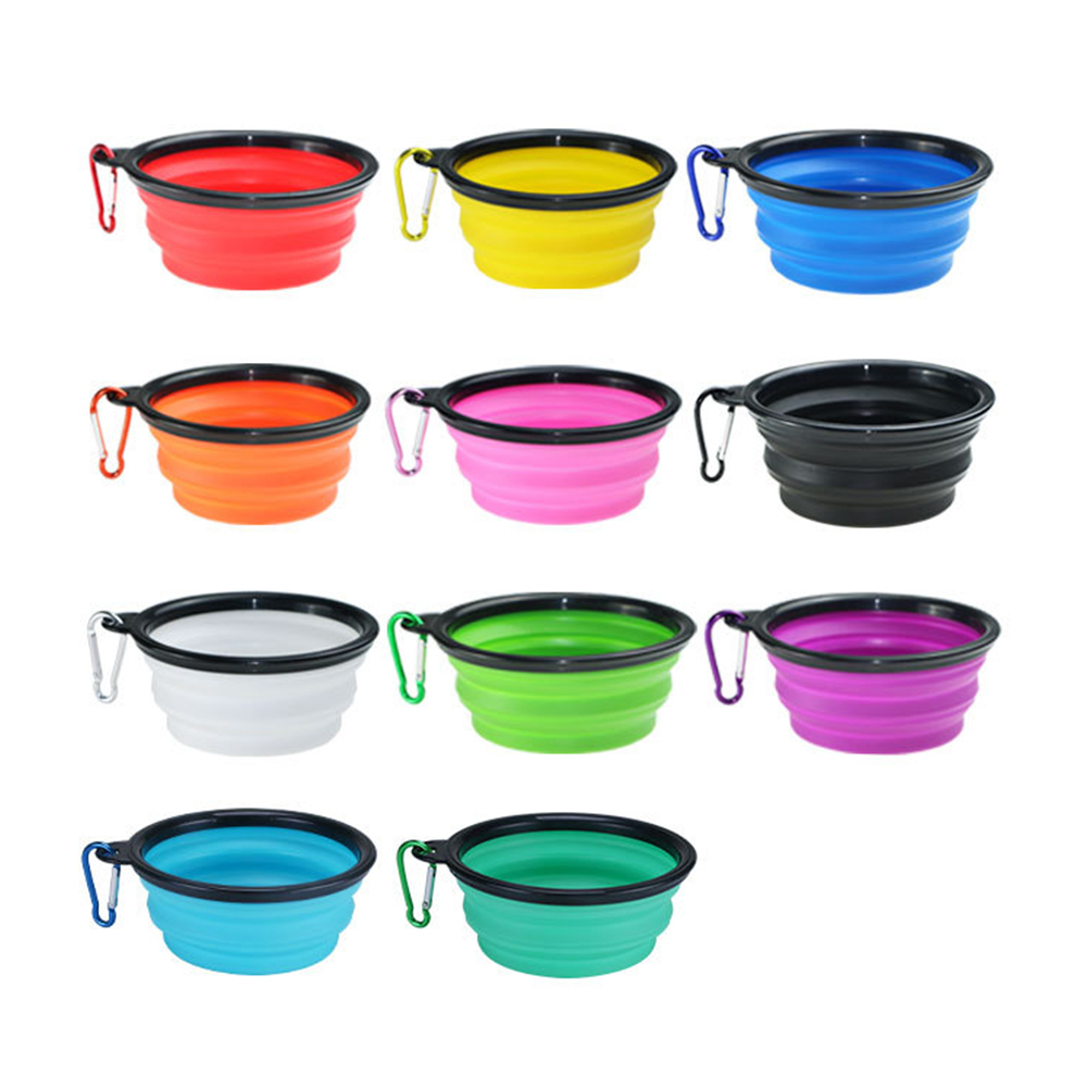 Silicone Collapsible Pet Bowl With Carabiner 5