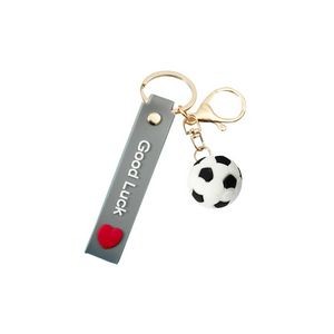 Vibrant 3D Balls PVC Keychain Ring 14