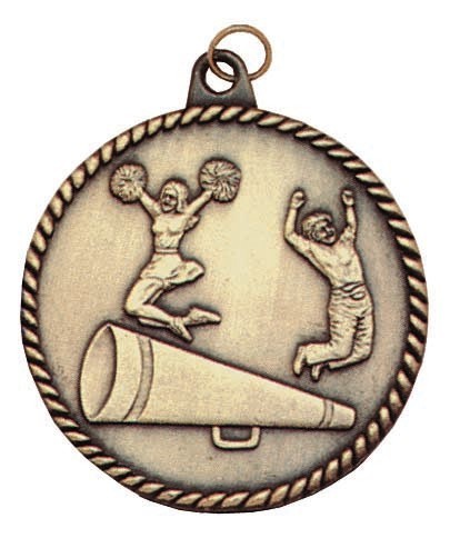 Cheerleading High Relief Medal, 2" 2