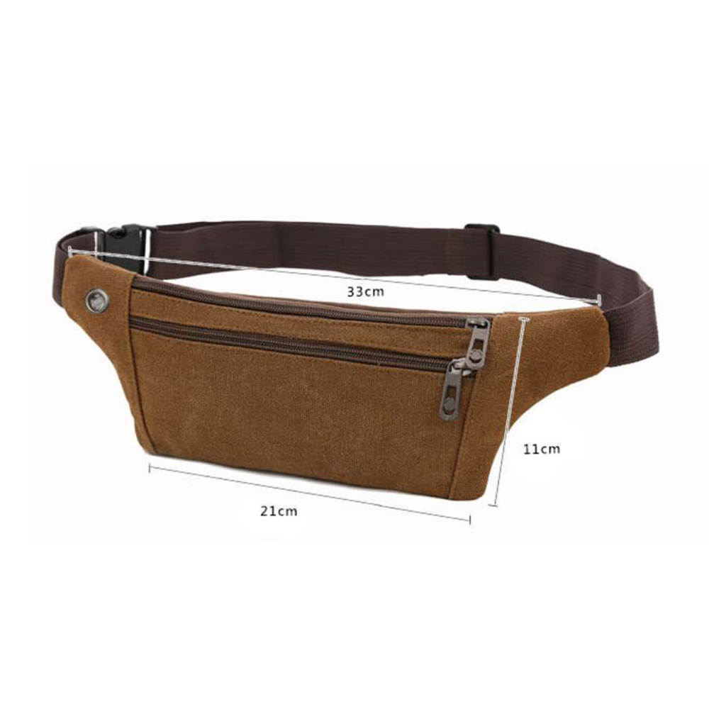Canvas sports fanny pack waist bag chest bag 11