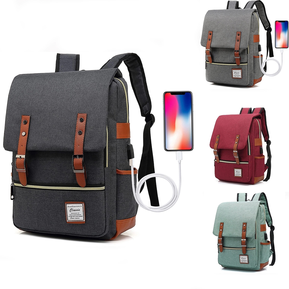 Retro Canvas Fashion Backpack 4
