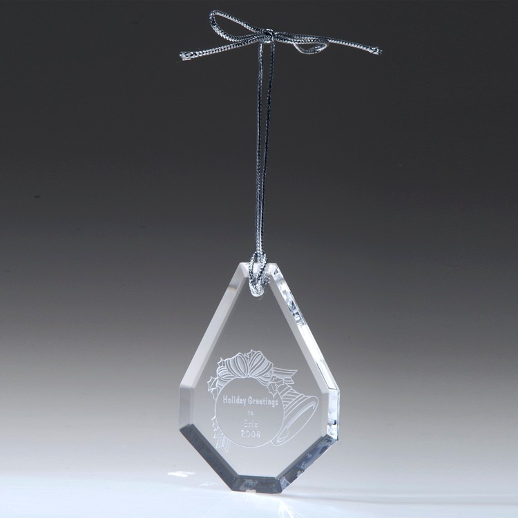 Teardrop Shaped Crystal Ornament 2