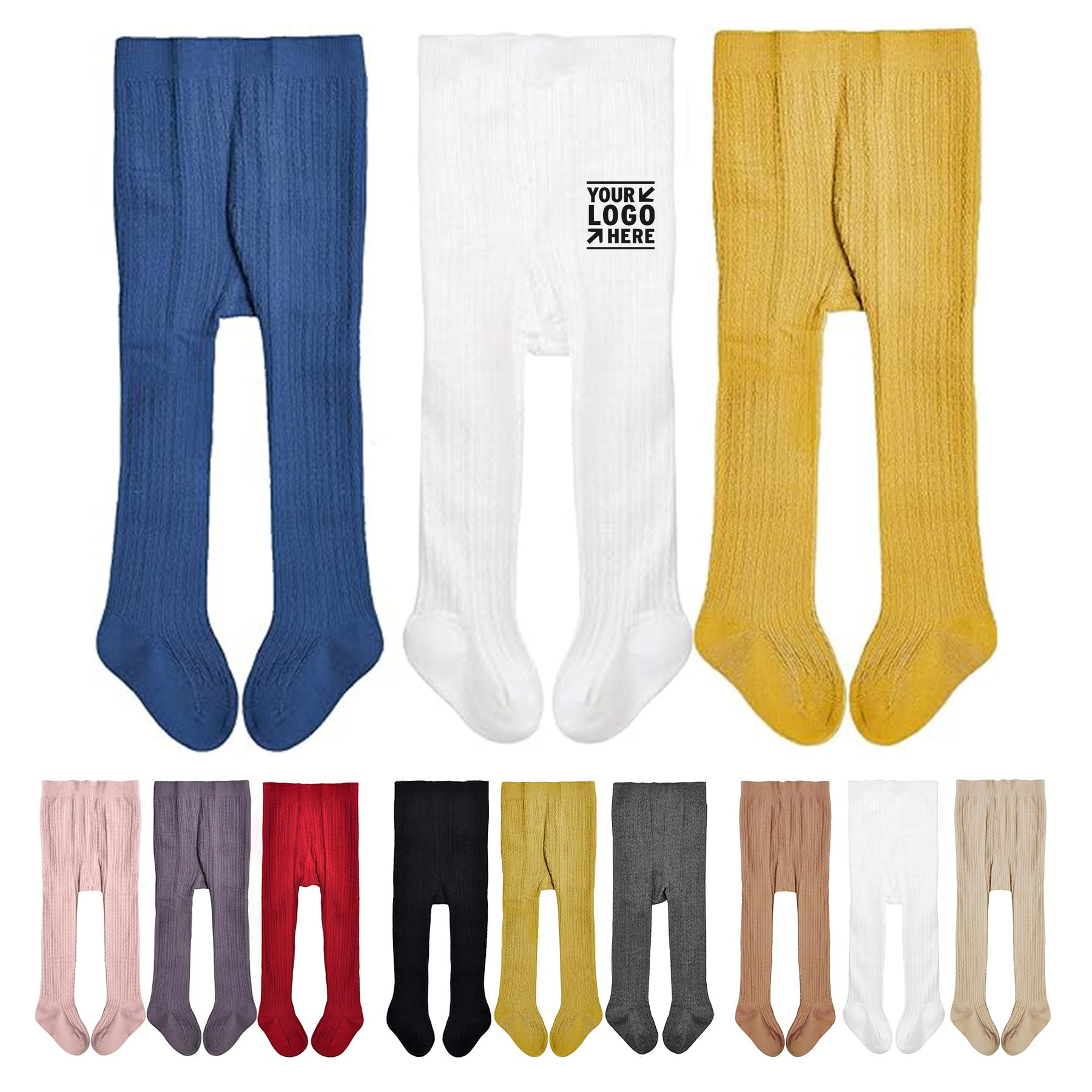 Newborn Baby Girls Tights Cable Knit Cotton Leggings Stockings Pantyhose 2