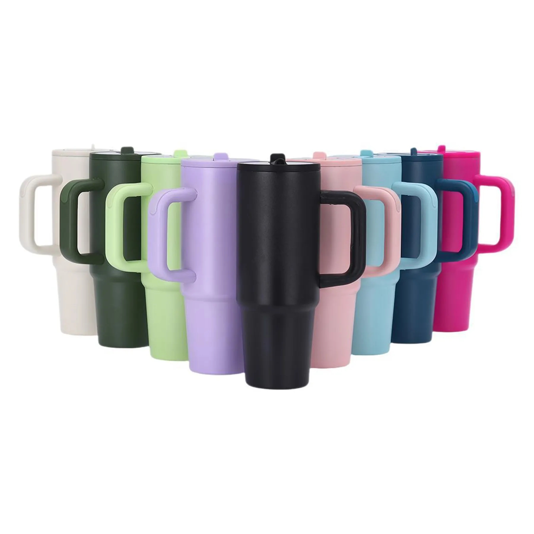 30 oz Stainless Steel Tumbler with Handle & Flip Straw Lid 13