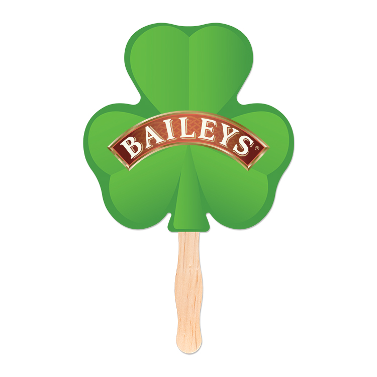 Shamrock Shaped Hand Fan