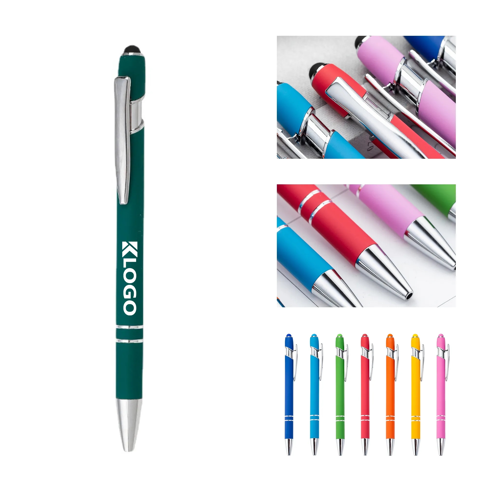 2-in-1 Stylus Retractable Ballpoint Pen 2