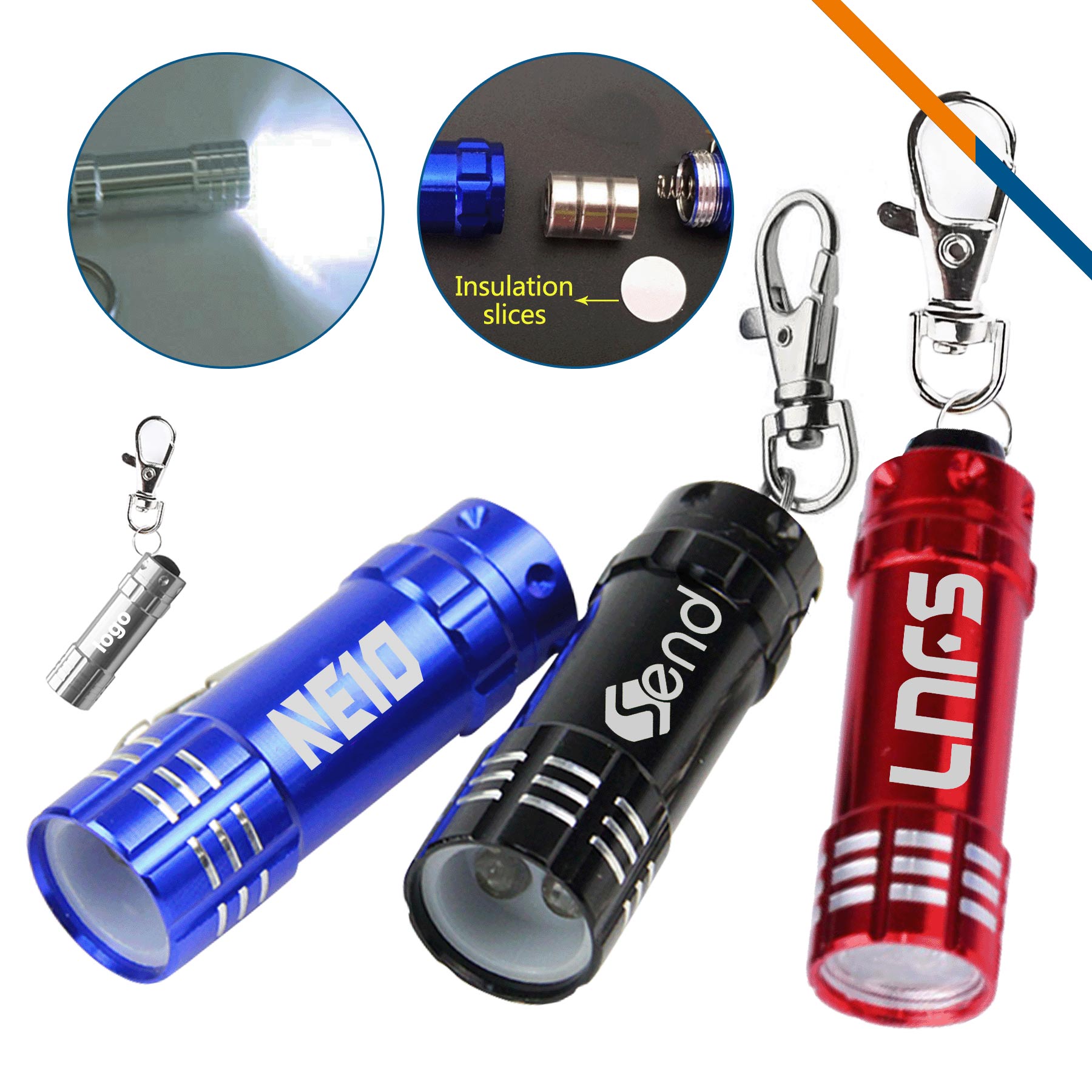 Thunder Aluminum Key Chain LED Flashlight 3