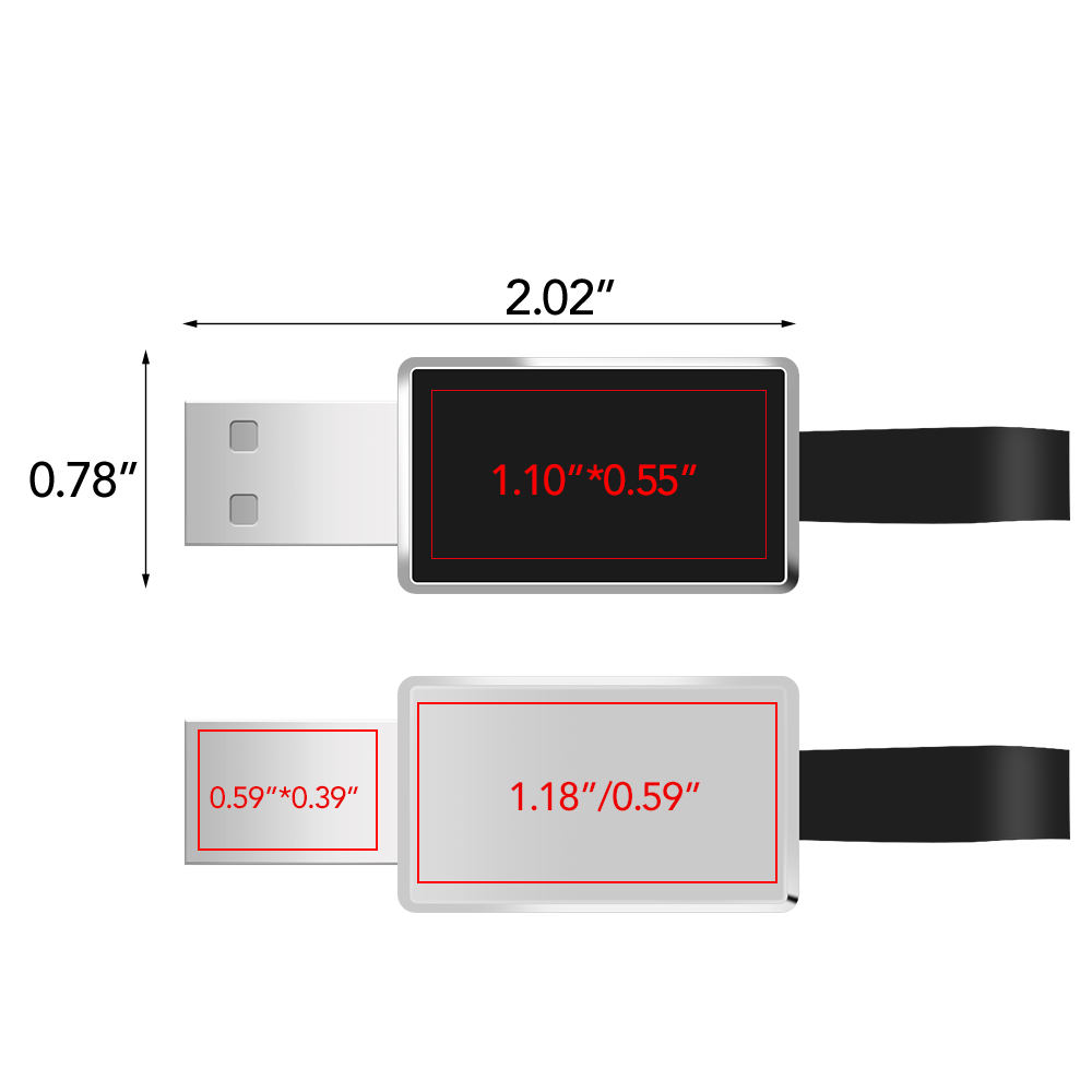 Ashburn Light-Up USB with Silicone Loop