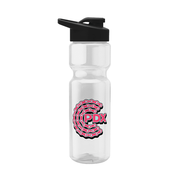 Blazer 28oz Transparent Bike Bottle w/Drink-thru Lid 2731