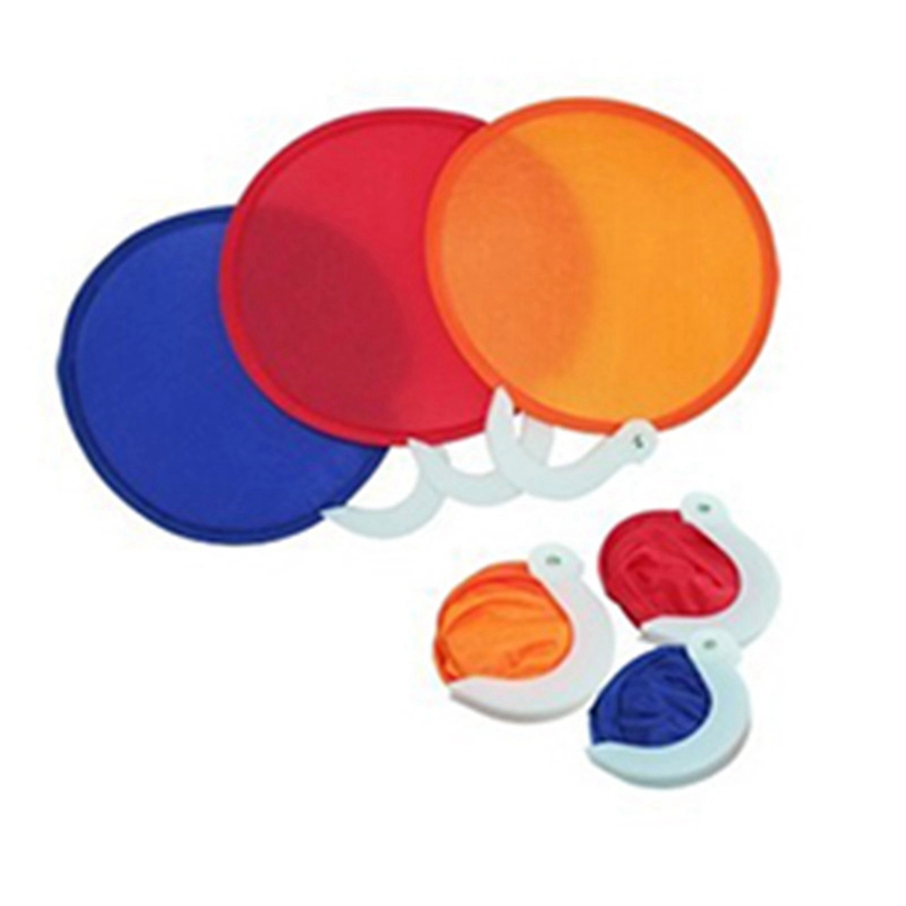 Nylon Pop Up Folding Fan Flying Disc with Handle 2
