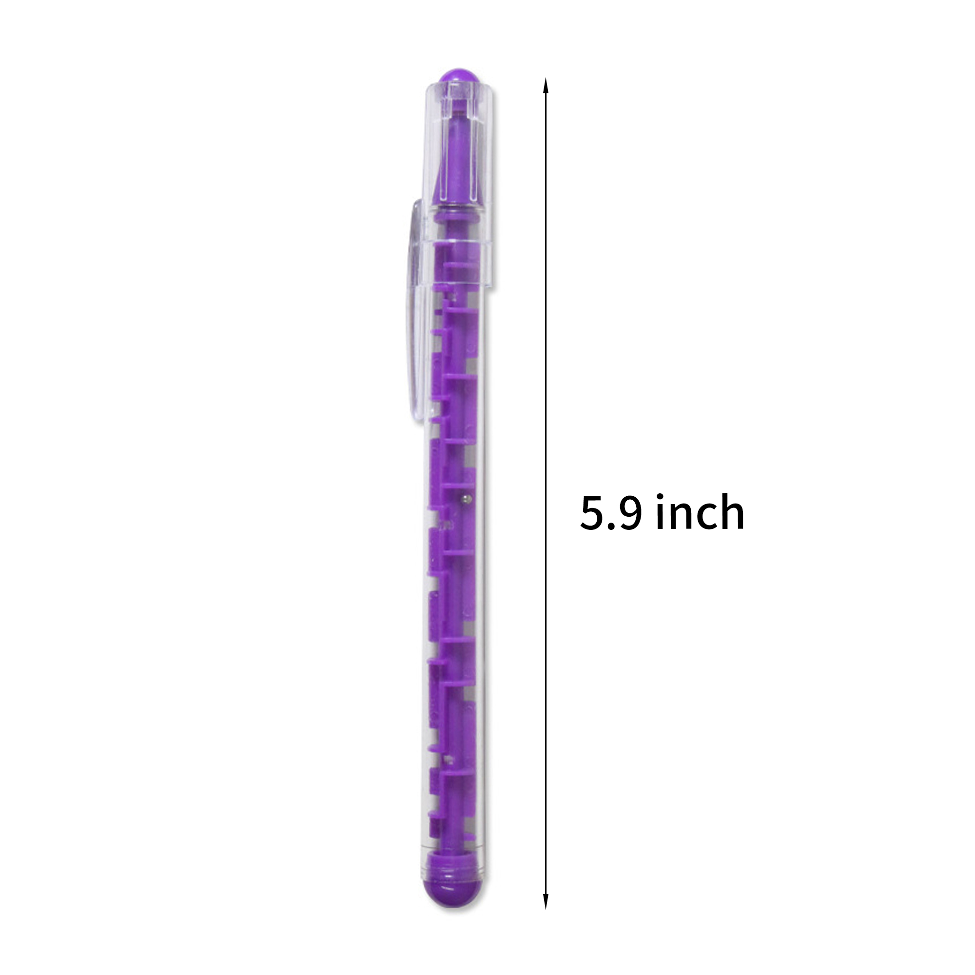 Plastic Ballpoint Pen With Colorful Maze Design Novelty Style 2