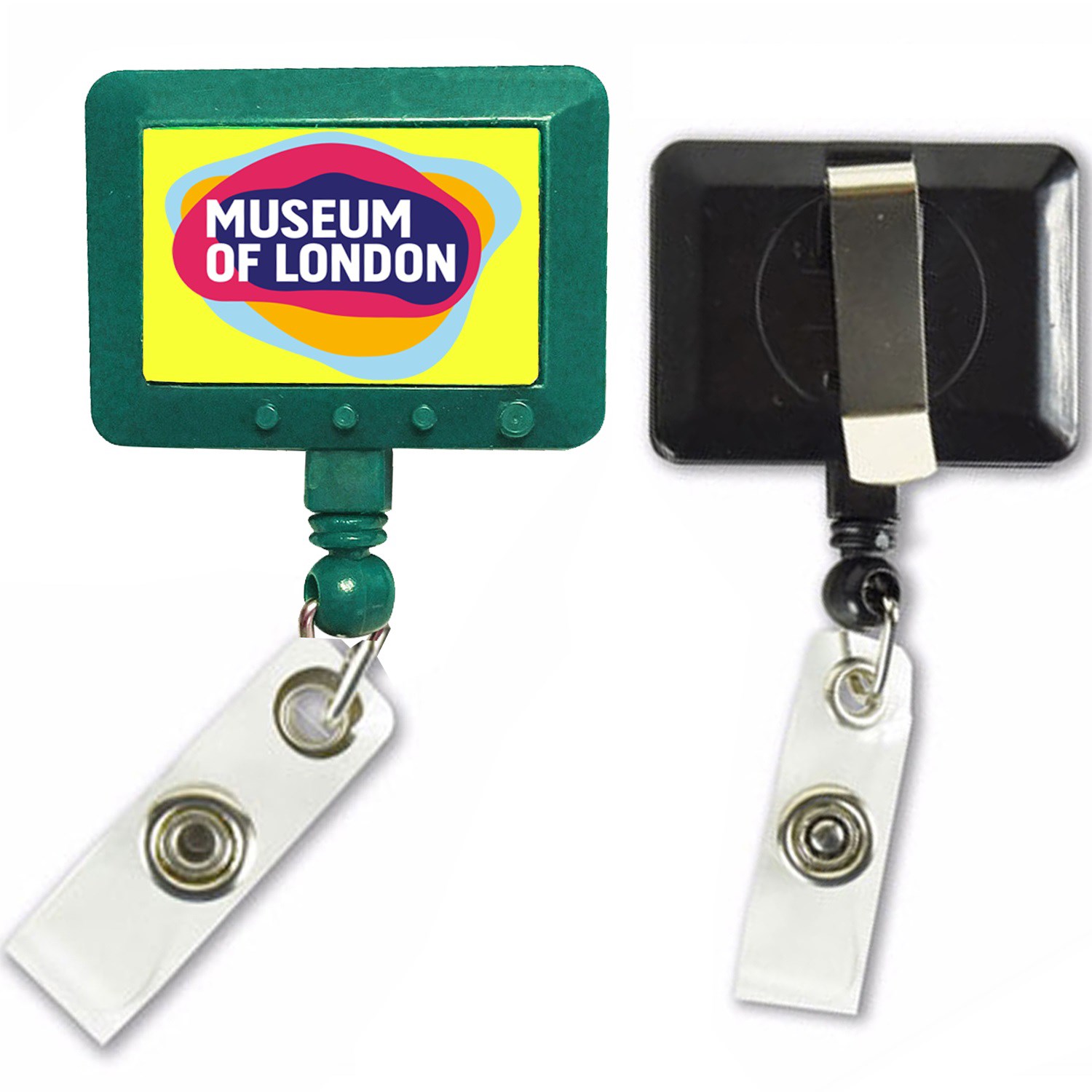 Jumbo Rectangle Badge Reels with Belt Clip backing 4