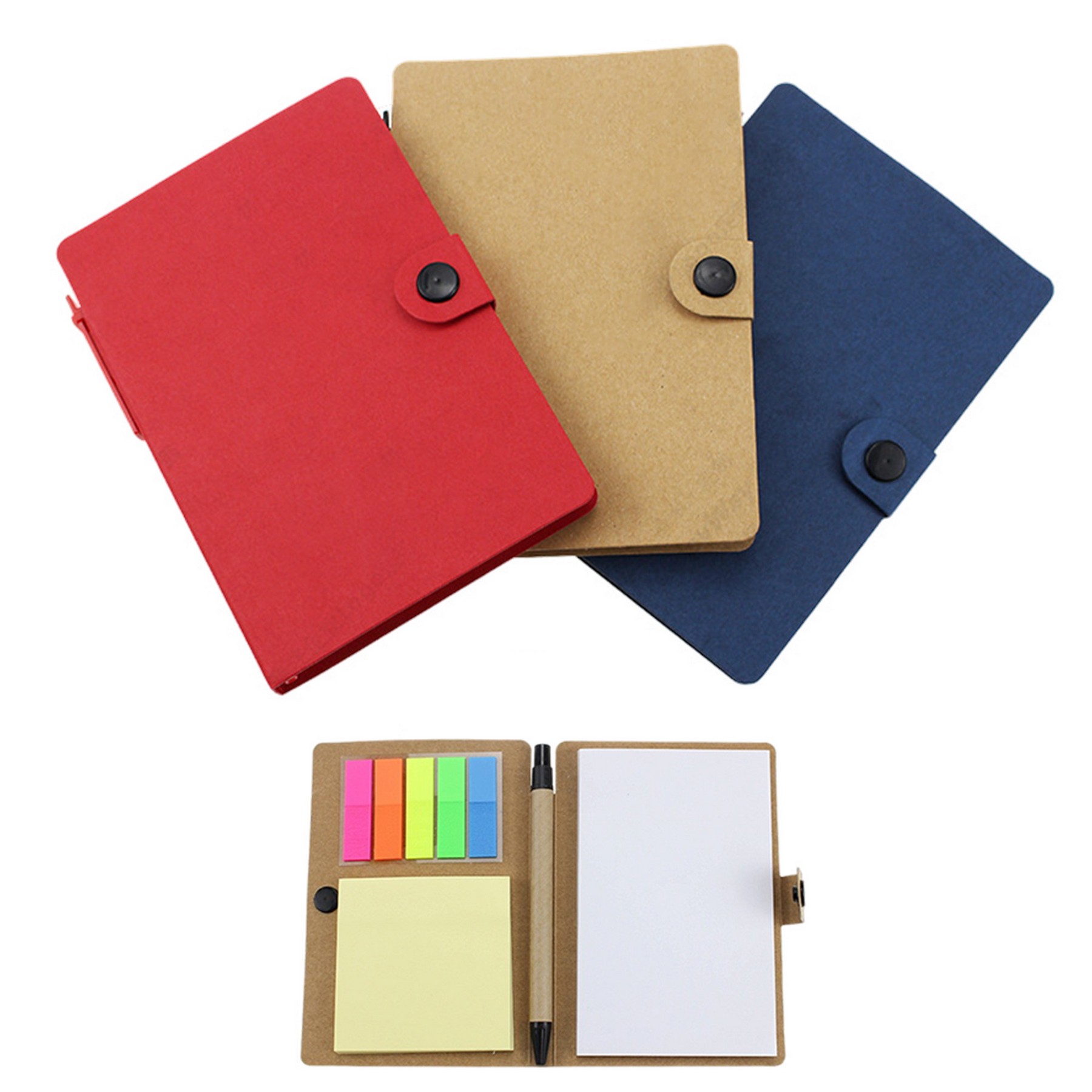 Eco Snap Notebooks W/Sticky Notes Flags And Pen 2