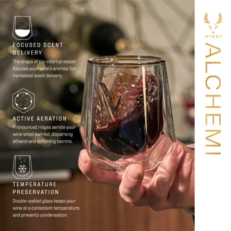 Viski® Alchemi Aerating Wine Tasting Glass 10