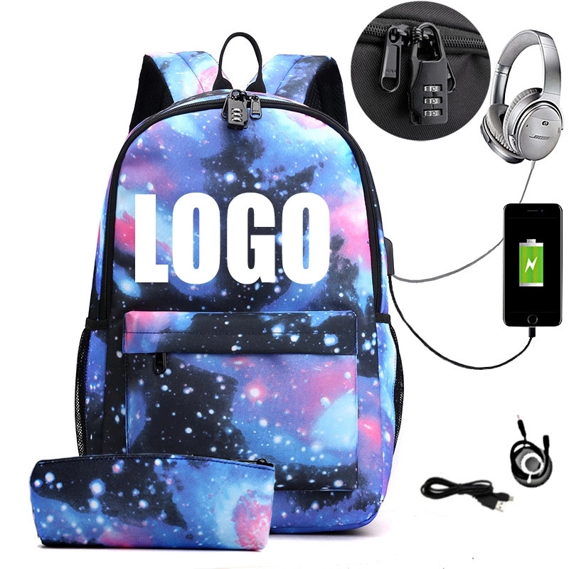 Custom Two-piece Laptops Backpacks with USB Charging Port 18