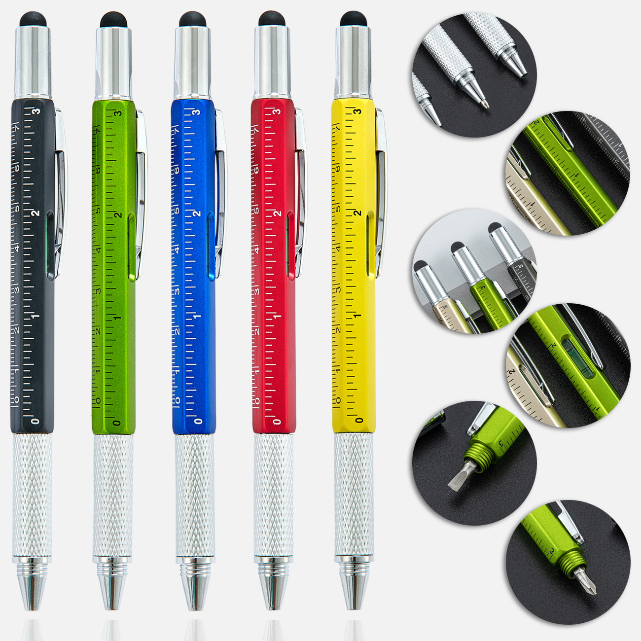 Plastic 6 In 1 Stylus Ballpoint Pen 4