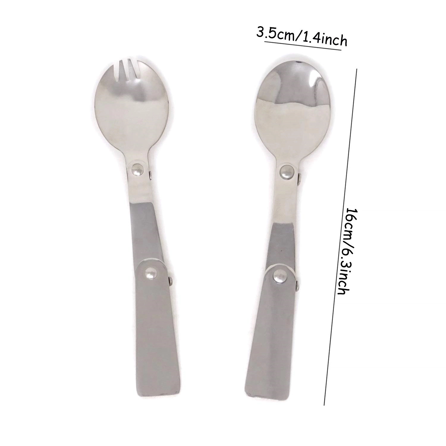 Camping Folding Spoon Fork Outdoor 4