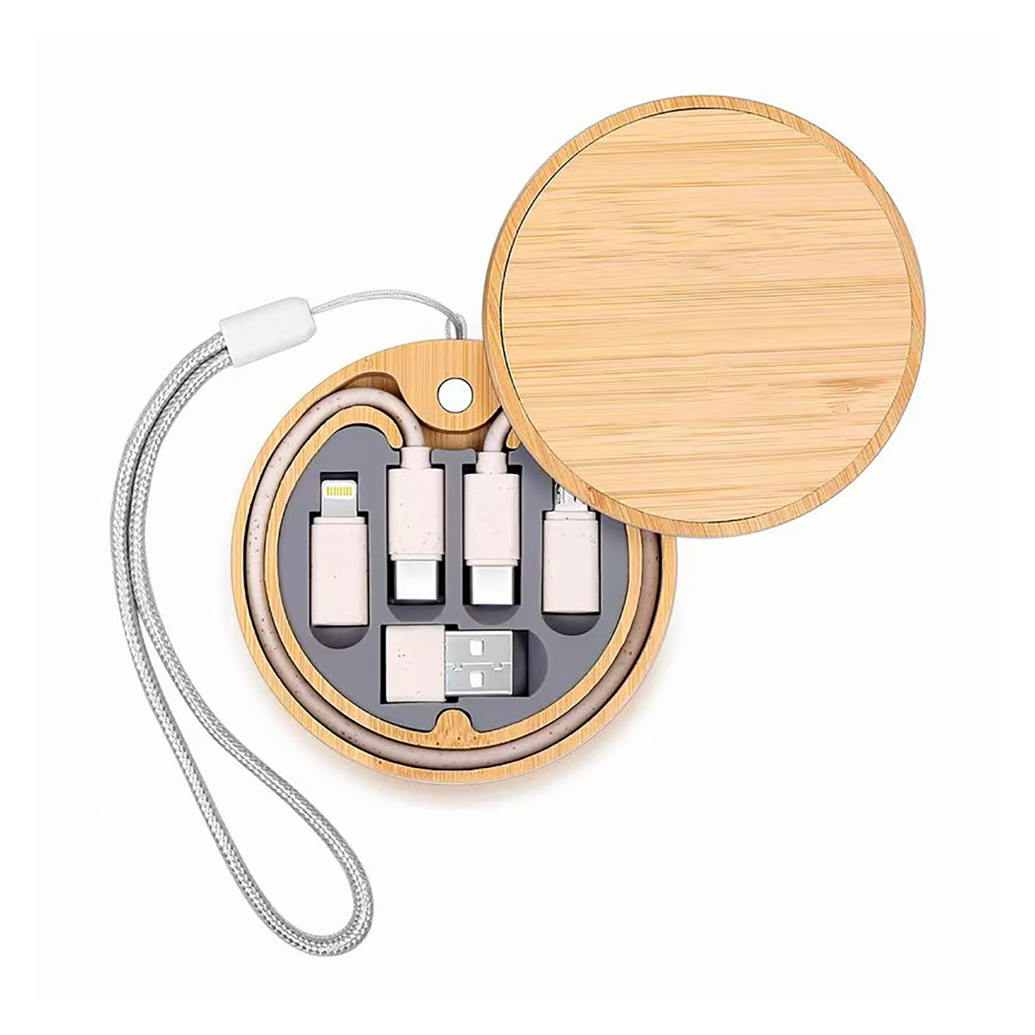 Round Wireless Charger and Cable Kit 2