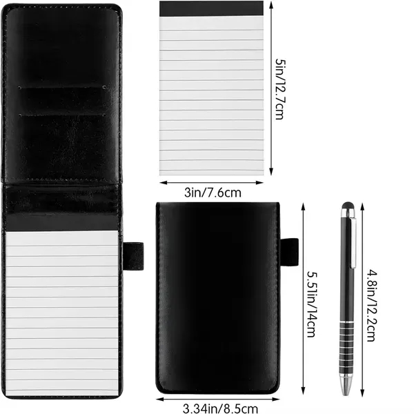 Pocket Notepad Holder with Mini Size and Metal Pen 2