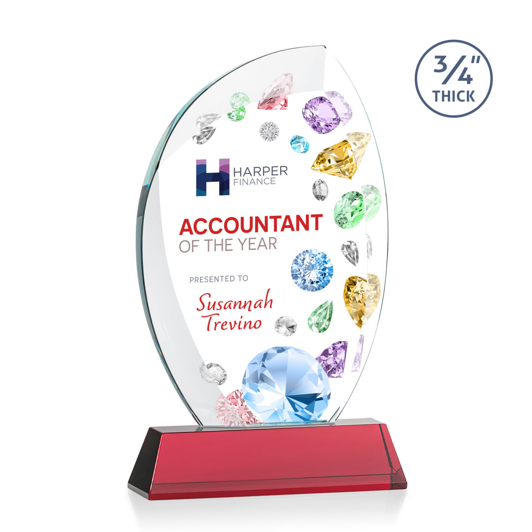 Wichita VividPrint™ Award on Newhaven Base - Red 7