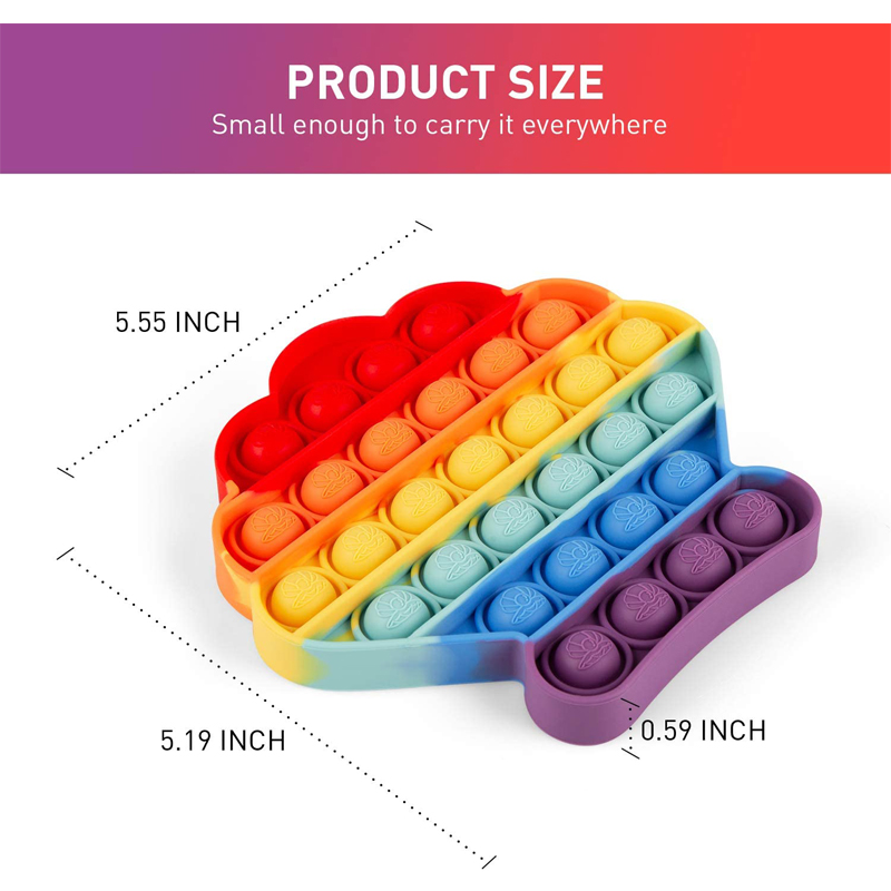 Rainbow Seashell Push Pop Bubble Sensory Fidget Toys 8
