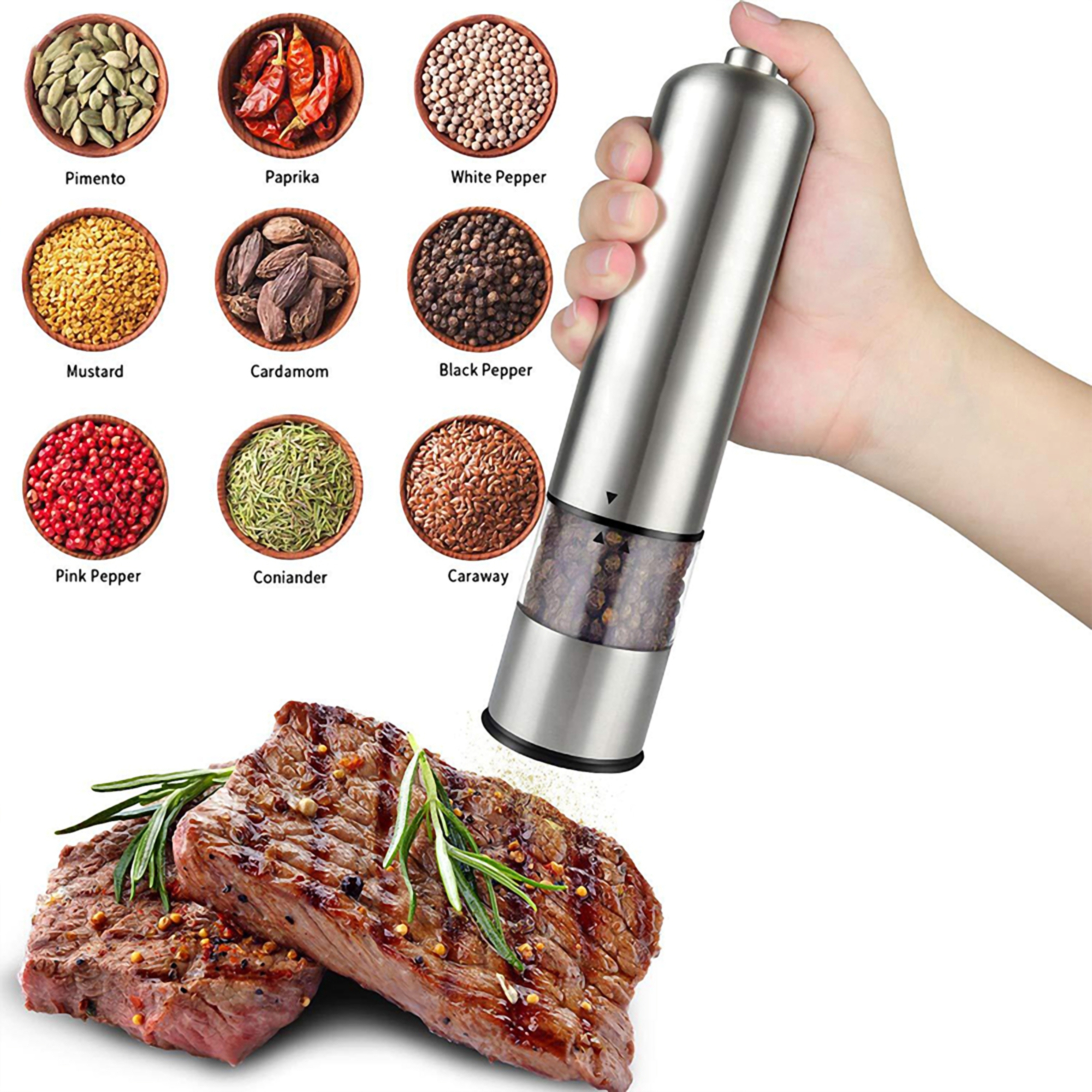 Electric Salt and Pepper Grinder Set 5