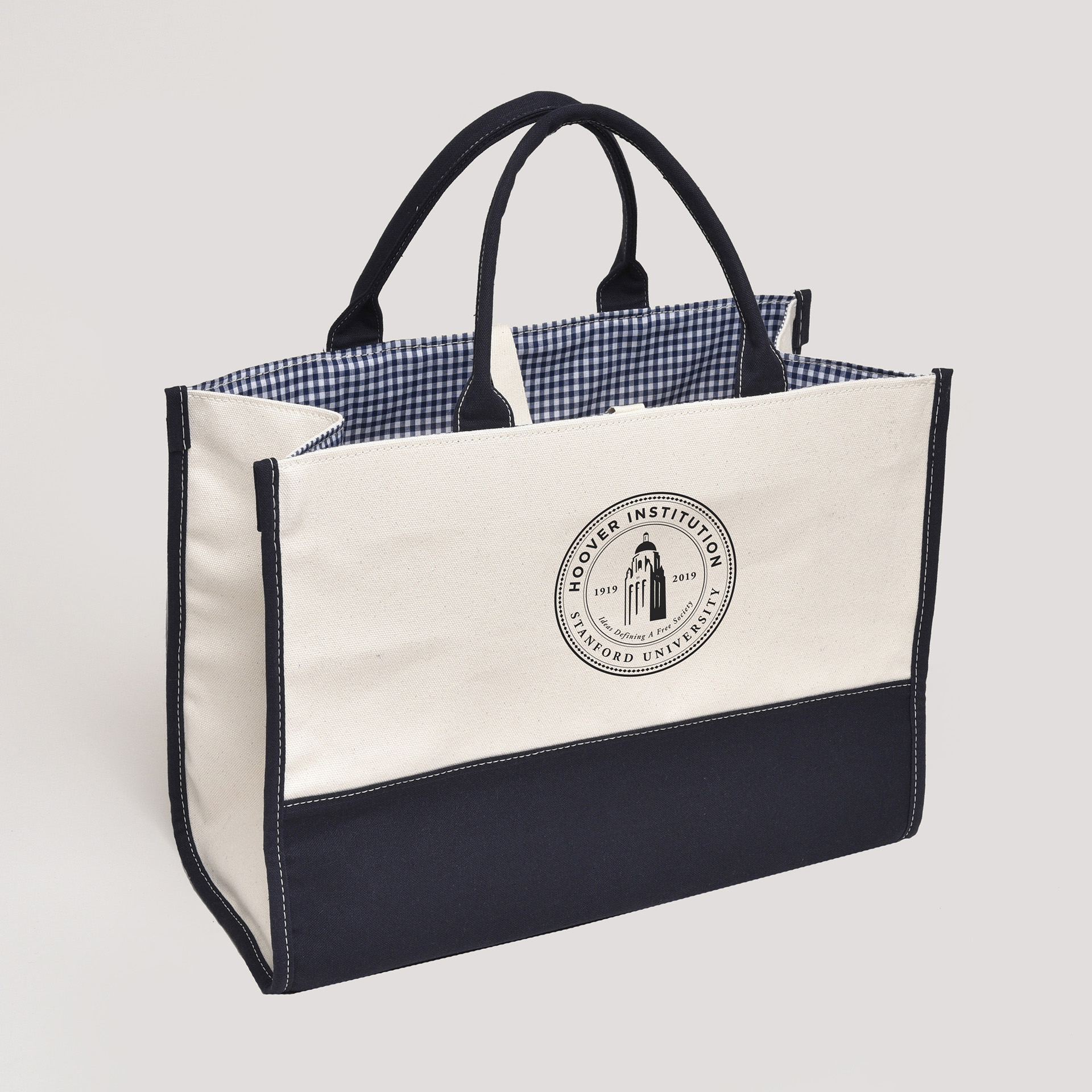 Canvas Gingham Tote