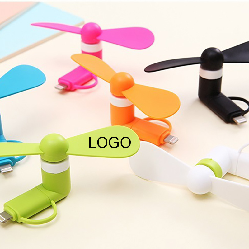 2 in 1 Mini TPE USB Cellphone Fan 1