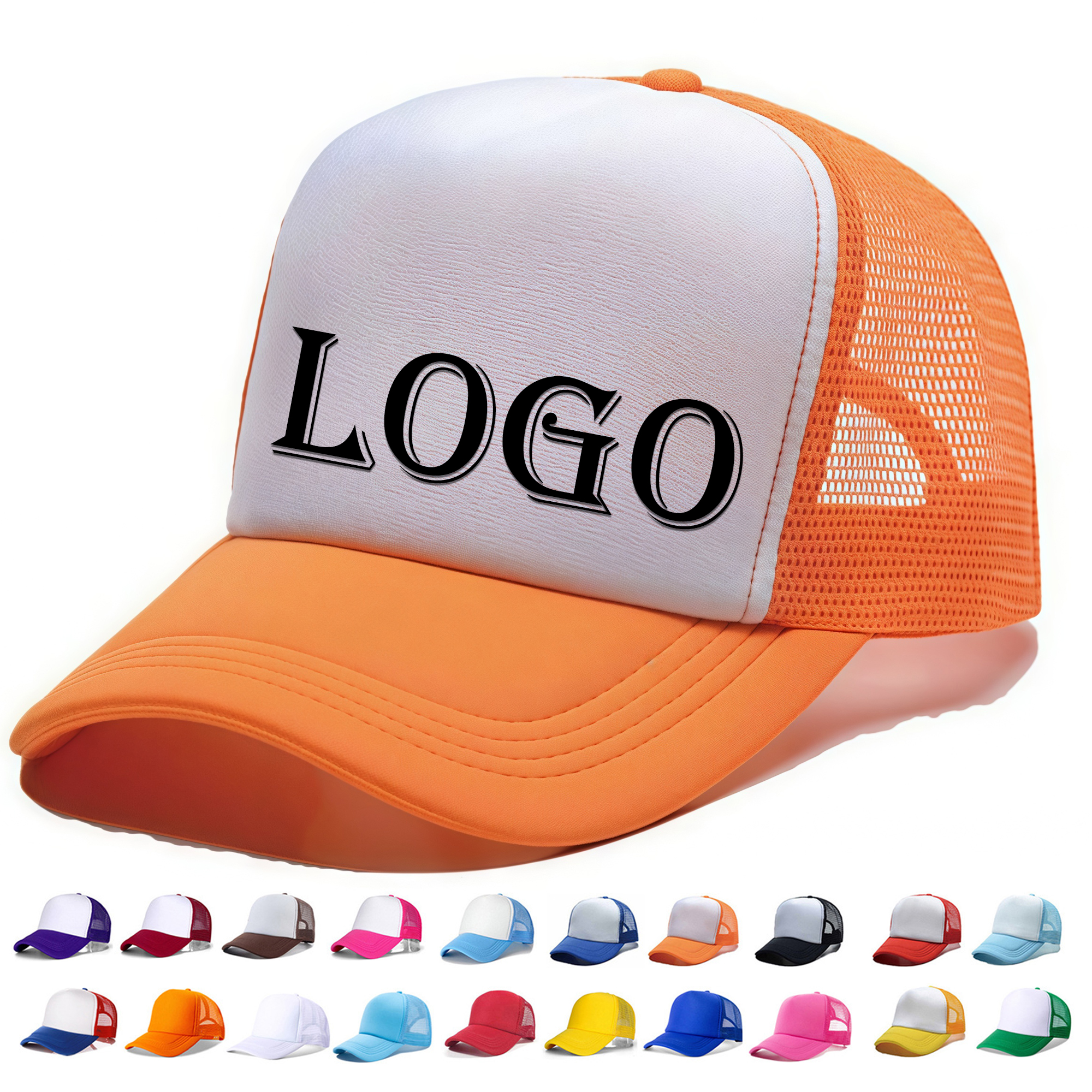 Color-matching Fitted Trucker Hat 2