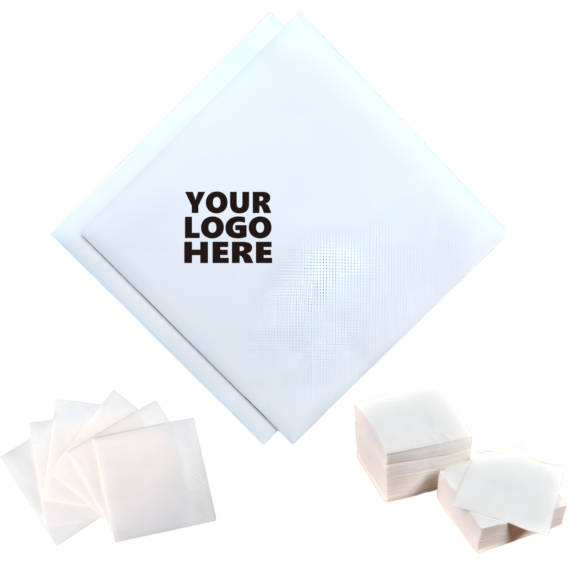 White 2-Ply Beverage Napkin 3