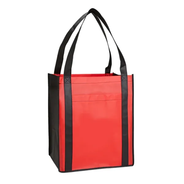 Large Non-woven Grocery Tote W/ pocket -15x13x10 5
