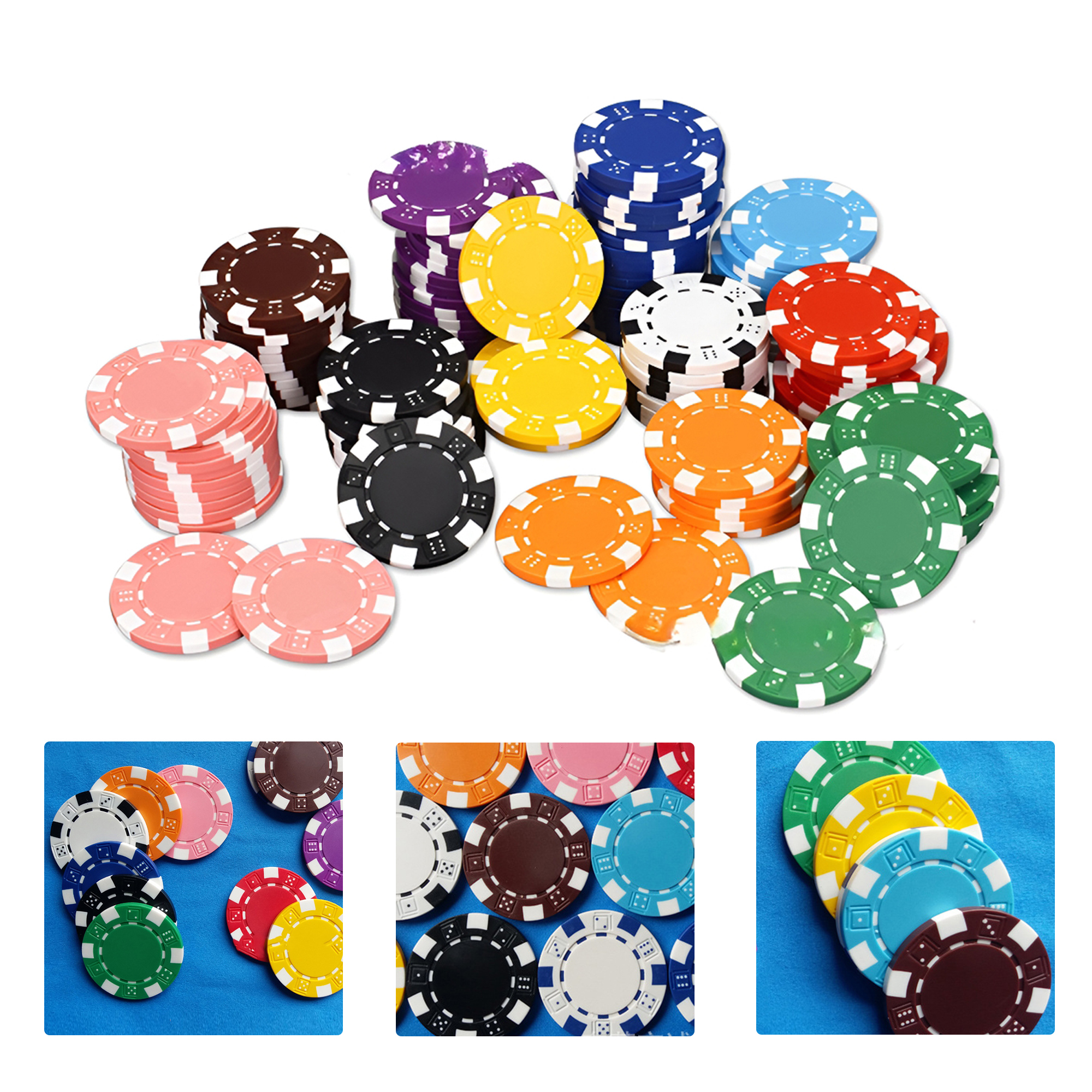 MOQ50 Personalized ABS Plastic Poker Chips For Events 2