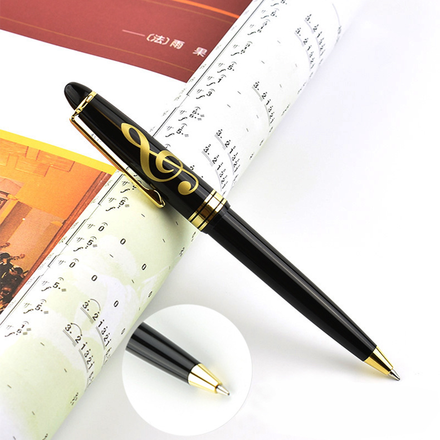 Light Polished Resin Refillable Ballpoint Pen 4