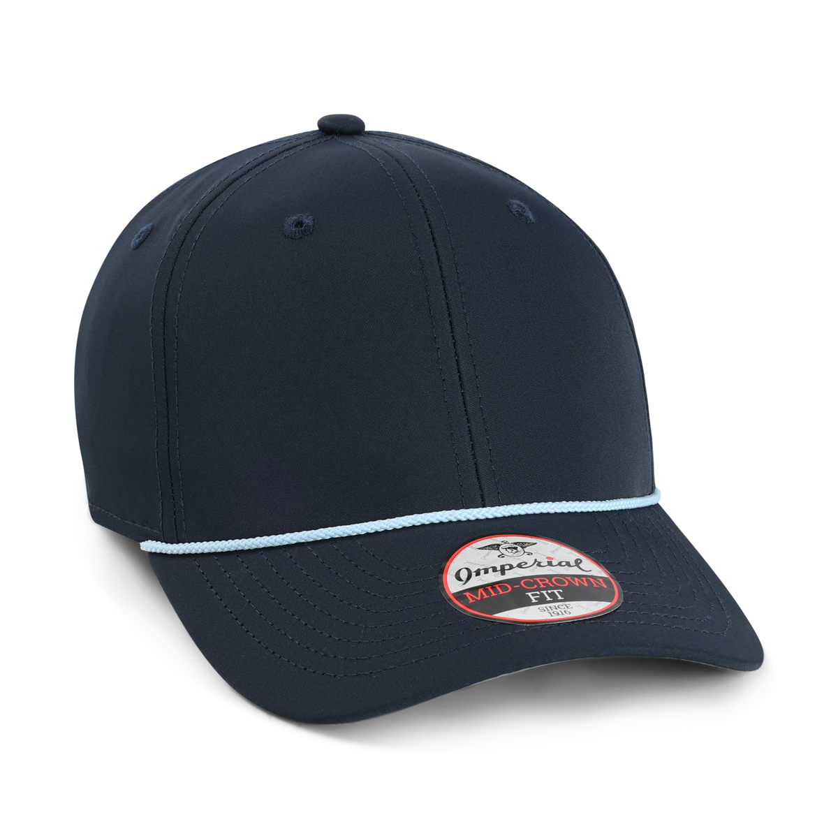 Imperial 7054 6-Panel Wingman Performance Rope Cap w/ Patches or Embroidery 12